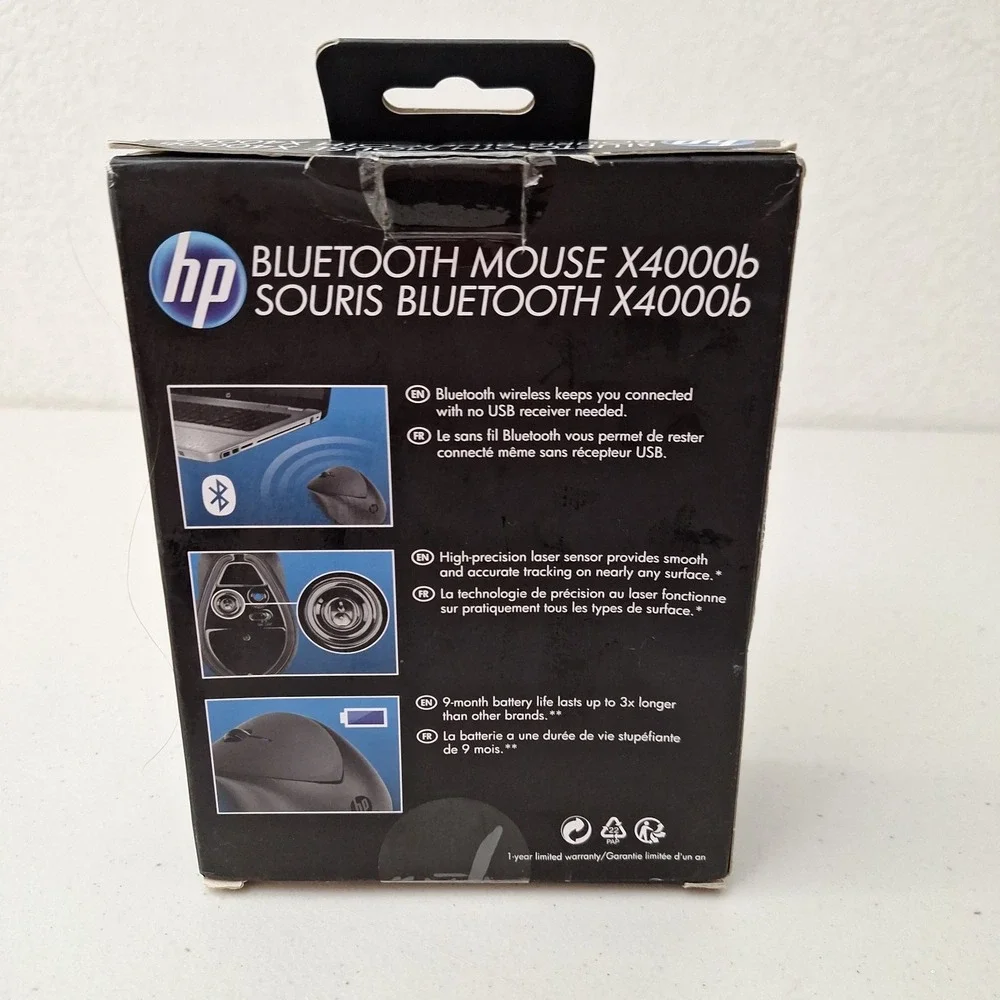 HP X4000b Wireless Bluetooth Mouse - Black, NEW SEALED